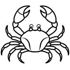 Simple Crab Vector Art