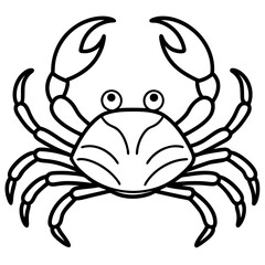 Simple Crab Vector Art