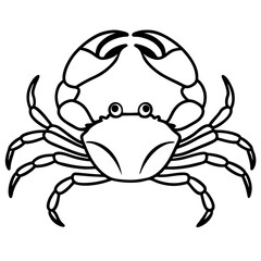 Simple Crab Vector Art