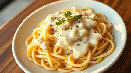 Creamy Alfredo Pasta With Fresh Herbs