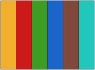 Rectangle shaped sheets of paper in different colors. Illustration made January 20th, 2025, Zurich, Switzerland.