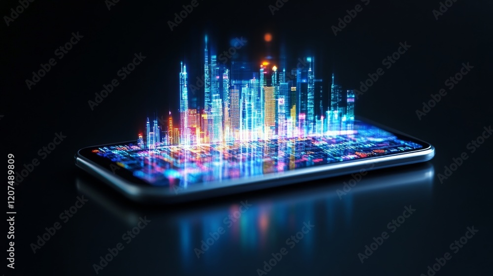 Poster user navigates a crypto adjustment platform with advanced data visualization on a smartphone