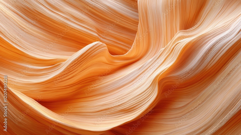 Aufkleber abstract wood texture with a flowing d wave design, showcasing natural grain patterns and creating a