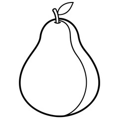 Simple Pear Line Drawing