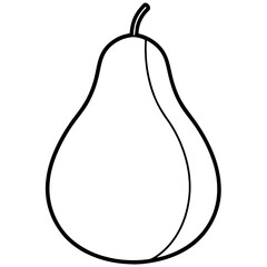 Simple Pear Line Drawing