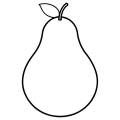 Simple Pear Line Drawing