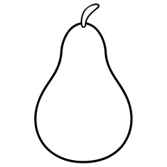 Simple Pear Line Drawing