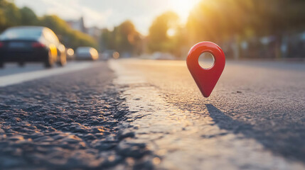 Automobile with gps tracking pulsing signal. A vehicle transmitting gps signal. Searching car location with gps tracker