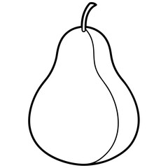 Simple Pear Line Drawing