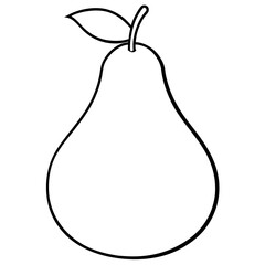 Simple Pear Line Drawing