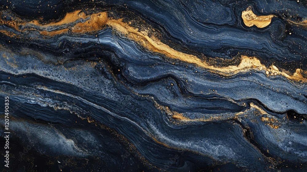 Poster aerial view of dark blue ocean waves creating textured patterns with foam and splashes, forming an a
