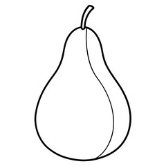 Simple Pear Line Drawing