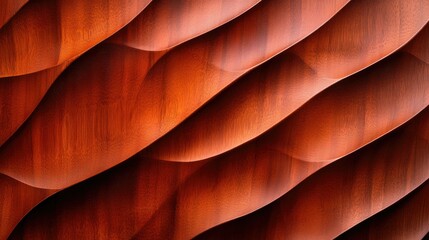 Obraz premium Artistic wooden surface with deep D patterns and sharp grooves, forming a striking and dynamic abstract background