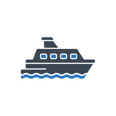 Obraz premium Ship Sailing Icon