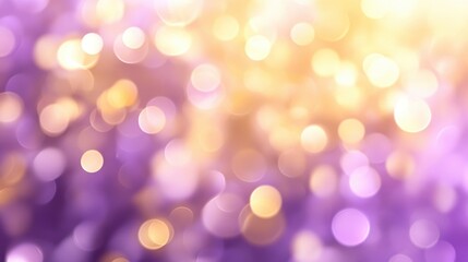 Fototapeta premium Gentle bokeh in golden and lavender tones, delicate and harmonious compositio 