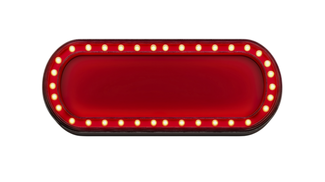 Vintage Red Marquee Sign with Blank Space for Customizable Advertising and Event Announcements