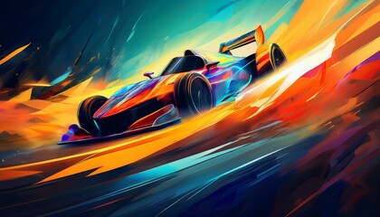 Naklejka premium Abstract sports racing concept background design. Generated image