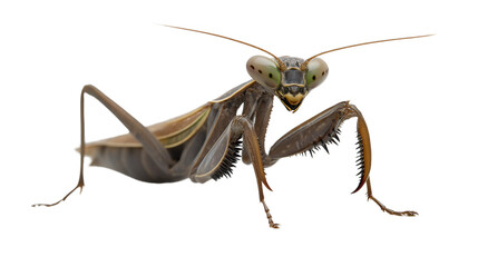 Close-Up of a Praying Mantis the Fascinating Predator in Its Natural Habitat