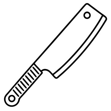 recommend clip art: cleaver line art vector illustration 
