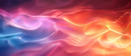 Obraz premium Abstract Cosmic Waves of Pink Orange and Blue Hues