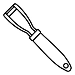 vegetable peeler line art vector illustration 