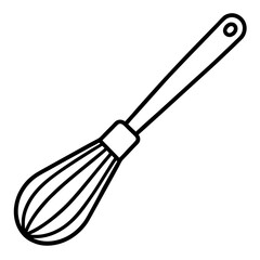 pastry brush line art vector illustration 