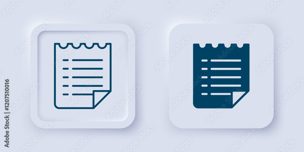 Poster filled and outline wish list template icon isolated on grey background. square button. vector