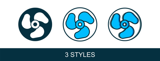 Filled outline Outboard boat motor icon isolated on white background. Boat engine. Vector