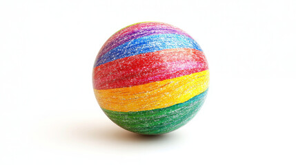 Obraz premium Colorful ball on white background