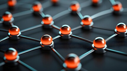 Exploring the Intricacies of Modern Network Technology Through Vibrant Interconnected Nodes. Digital Analytics Concept