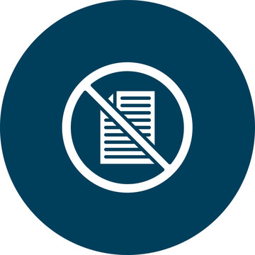 No Paper Vector Icon Design