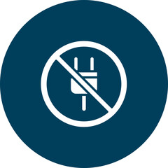 No Plug Vector Icon Design