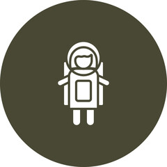 Astronaut Woman Vector Icon Design