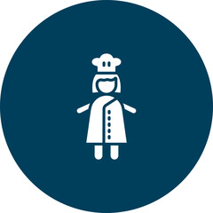 Woman Cooker Vector Icon Design