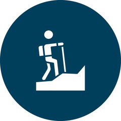Hiking Vector Icon Design