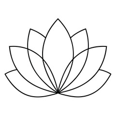 lotus flower line art simple design symmetrical