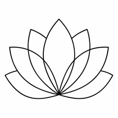lotus flower line art simple design symmetrical