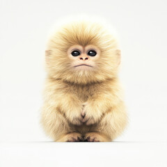 Obraz premium Fluffy Golden Monkey Baby Portrait