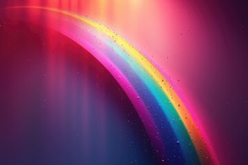 Obraz premium Abstract Rainbow Arc with Glimmering Particles