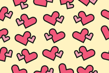 Valentine Pattern Background for packaging.  Love or heart shape pattern