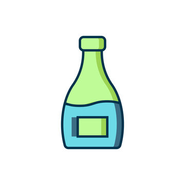 recommend clip art: Filled outline Sauce bottle icon isolated on white background. Ketchup, mustard and mayonnaise bottles with sauce for fast food. Flat filled outline style with shadow. Vector