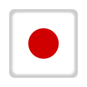 Japan flag cube pin and badge