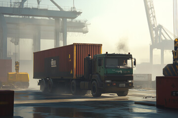 Truck at the port