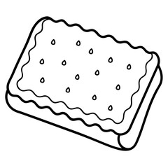 Simple Pop Tart Outline Art