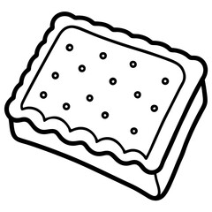 Simple Pop Tart Outline Art