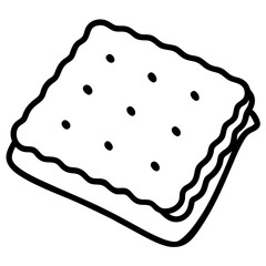 Simple Pop Tart Outline Art