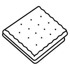 Simple Pop Tart Outline Art