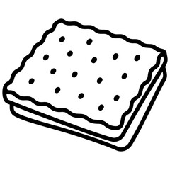 Simple Pop Tart Outline Art