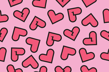 Valentine Pattern Background for packaging.  Love or heart shape pattern
