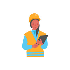 Quality Assurance Engineer,  Women Career Flat Vector Illustration